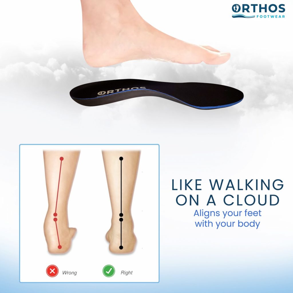 ORTHOS Insoles align your feet to your body.