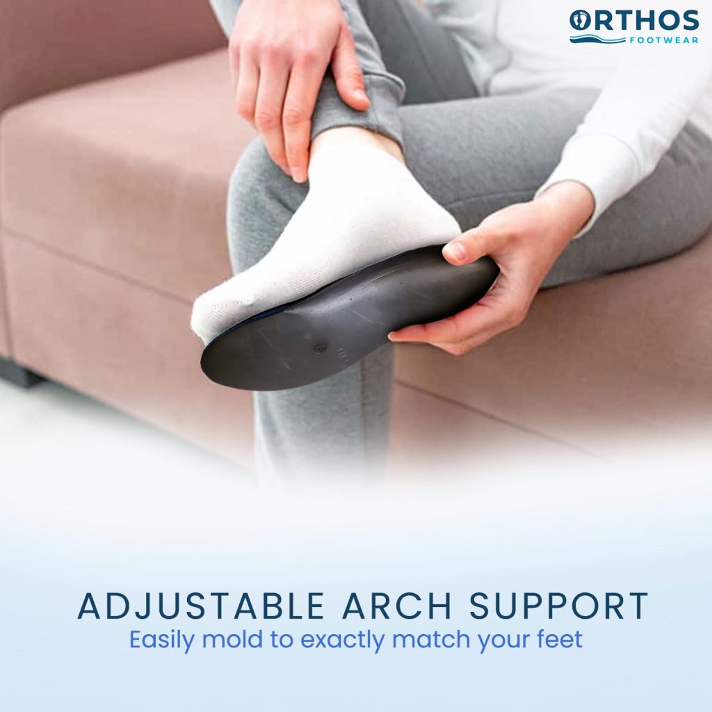 ORTHOS Insoles have adjustable arch support.
